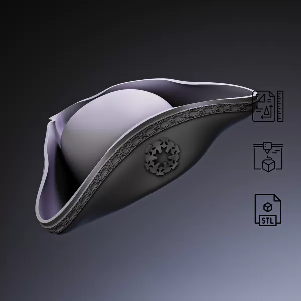 Three-Cornered Pirate Hat #RoZ - Model preview 2