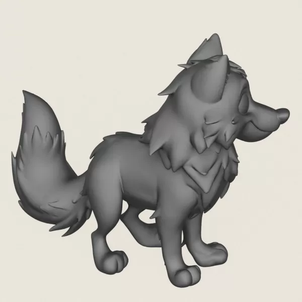 Wolf Toy Print Ready 3D Model - Model preview 4