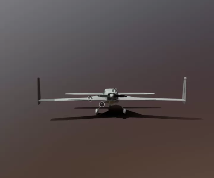 Rutan Model 40 Defiant - Model preview 2