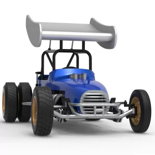 Vintage Winged Supermodified stock car for Dirt V2 Scale 1:25 - Model thumbnail 27