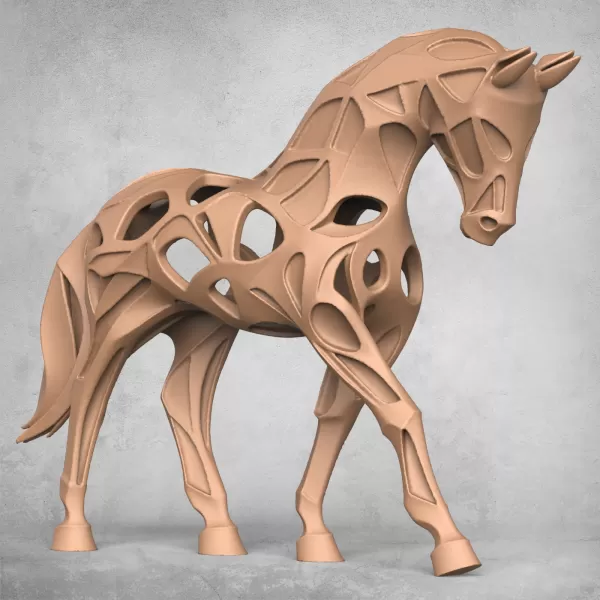 Modern Horse Statue - Model preview 2