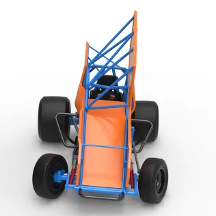 Winged Sprint car Version 2 while turning Scale 1:25 - Model thumbnail 8