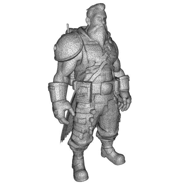 Dwarf Heroes Fantasy Warrior Kitbash Pack – High-Poly 10 Char - Model preview 15