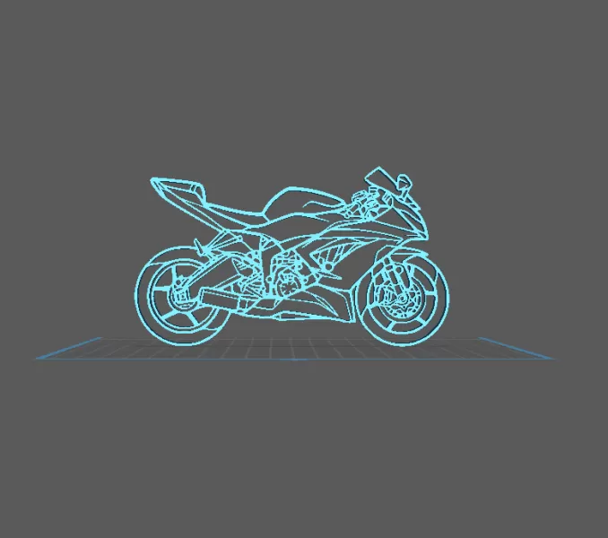 Kawasaki - Ninja XR 6 Wall Art - Model preview 1