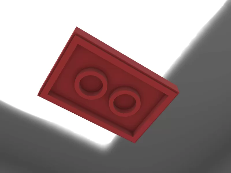 LEGO Jumper Plate 2X3 with 2 Knobs - Model preview 3