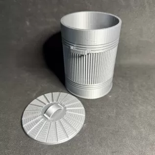 Mini British Desk-Sized Dustbin - Model thumbnail 9