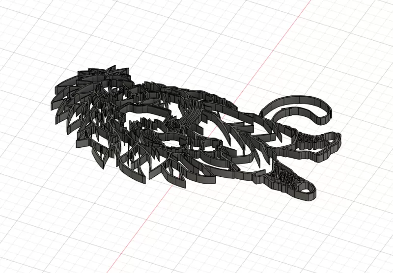 Silhouette San Goku Saiyan - Dragon Ball - Model preview 2