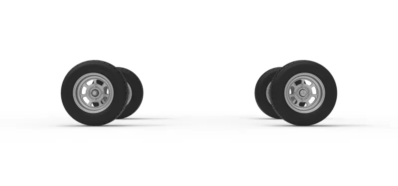 Wheel Set of Mod Lite Race car Scale 1:25 - Model preview 4