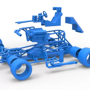 Supermodified front engine race car Base Version 3 Scale 1:25 - Model thumbnail 28