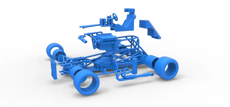Supermodified front engine race car Base Version 3 Scale 1:25 - Model preview 28