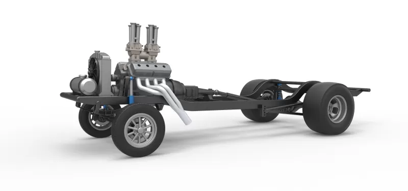 Chassis of Gasser Version 2 Scale 1:25 - Model preview 2