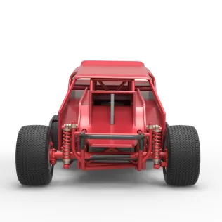 Vintage Dirt Modified stock car Version 4 Scale 1:25 - Model thumbnail 7