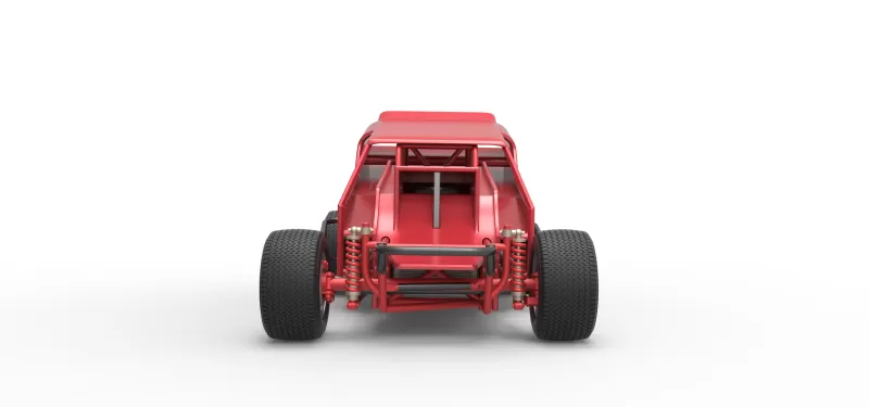 Vintage Dirt Modified stock car Version 4 Scale 1:25 - Model preview 7