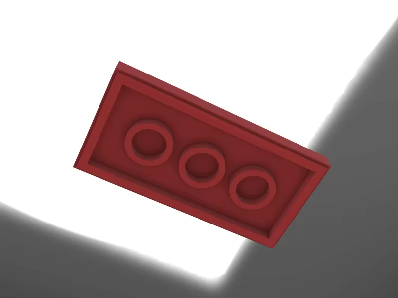 LEGO Flat Tile 2X4 - Model preview 3