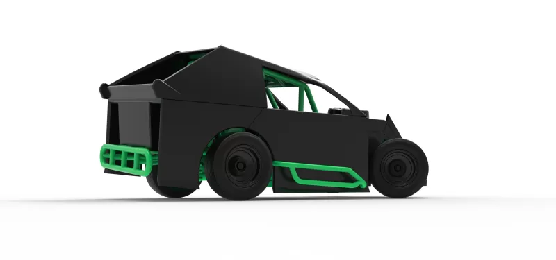 Mod Lite Race car while turning Scale 1:25 - Model preview 21