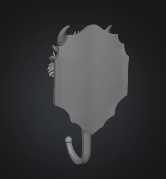 Baby Dragon Wall Hook STL File for 3D Printing - Model preview 10