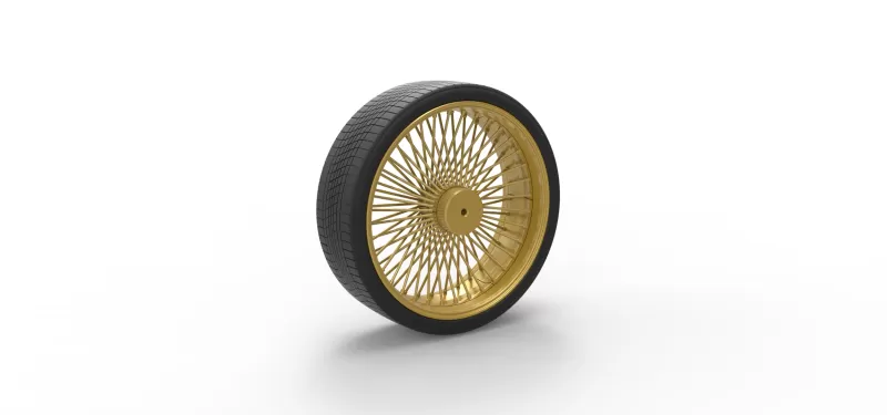 30 inch Wire wheel of Donk car Scale 1:25 - Model preview 8