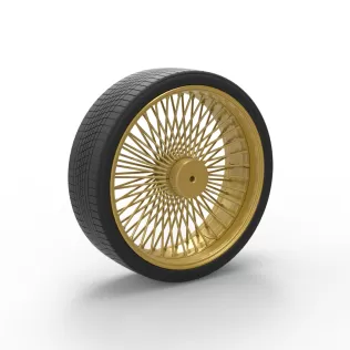 30 inch Wire wheel of Donk car Scale 1:25 - Model thumbnail 8