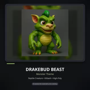 Whimsical Creature & Character Kitbash Collection – High-Poly 3D - Model thumbnail 8