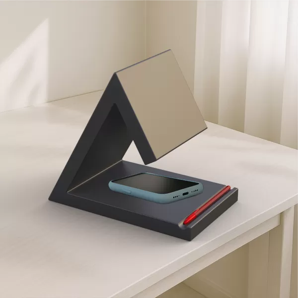 Triangle Book Holder, Tablet; Kindle; Cup Holder, Table or Night - Model preview 4