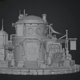 🚀 Desert Outpost Cantina STL File for 3D Print - Model thumbnail 13