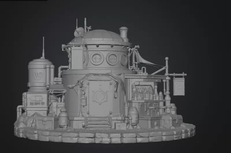 🚀 Desert Outpost Cantina STL File for 3D Print - Model preview 13