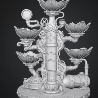 Steampunk Clockwork Bowl Organizer STL File for 3D Print - Model thumbnail 16