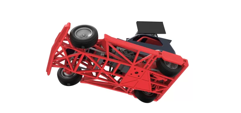 New Zealand Superstock car while turning Version 5 Scale 1:25 - Model preview 3