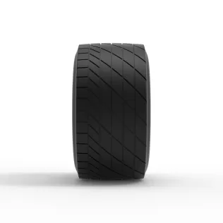Vintage dirt tire Version 6 Scale 1:25 - Model thumbnail 4