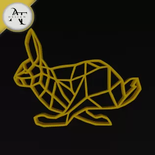 Rabbit - Geometric - 2D Wall Art Decor