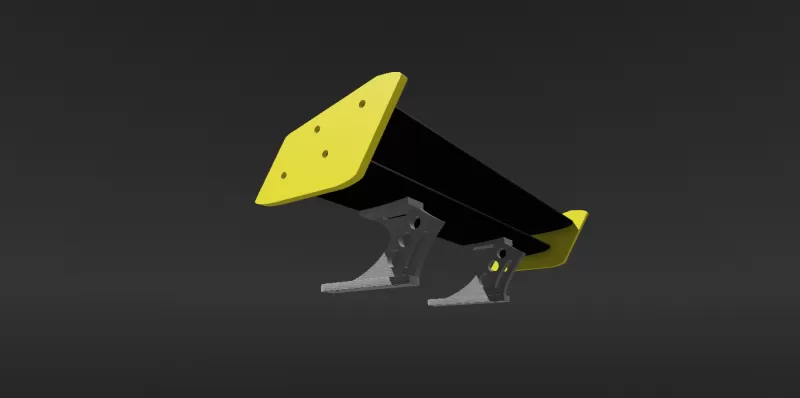 RC DRIFT CAR 1:10 DOUBLE DECK WING GT SPOILER - Model preview 2