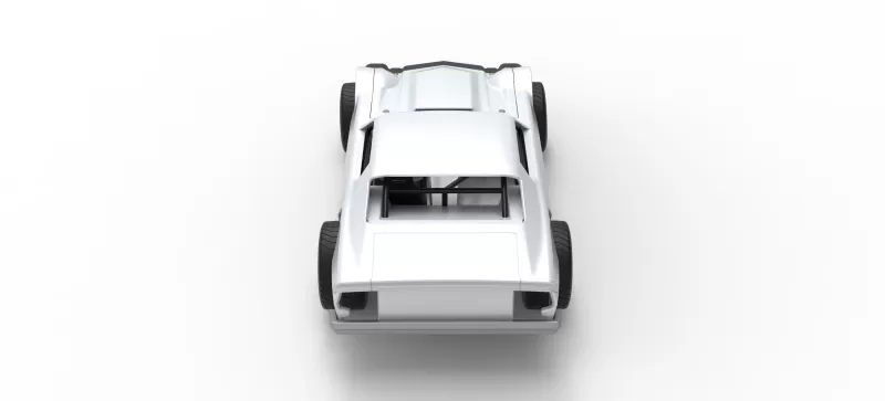 Vintage Dirt late model Race car Version 3 Scale 1:25 - Model preview 17