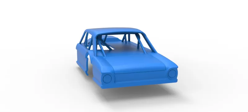 Shell of Vintage Asphalt Modified stock car V11 Scale 1:25 - Model preview 11