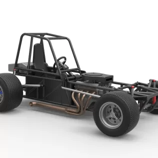 Vintage Dirt Modified stock car Base Version 4 Scale 1:25 - Model thumbnail 22