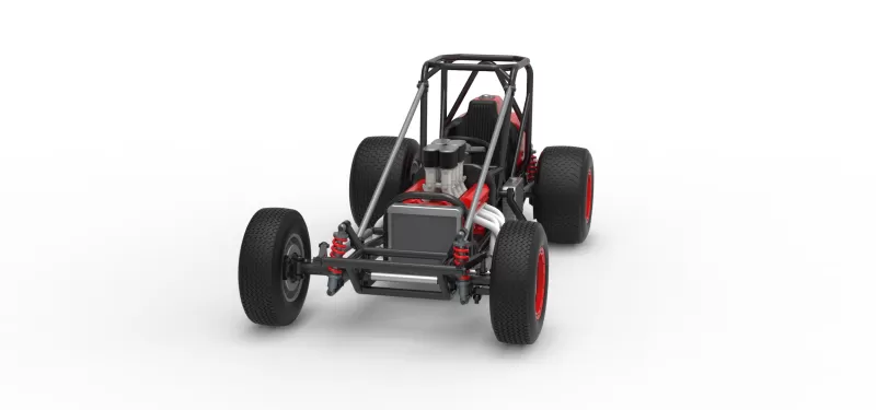 Dirt Silver Crown Champ car Base Scale 1:25 - Model preview 5