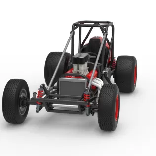 Dirt Silver Crown Champ car Base Scale 1:25 - Model thumbnail 5