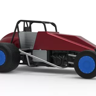 Vintage Dirt Silver Crown Car Scale 1:25 - Model thumbnail 25