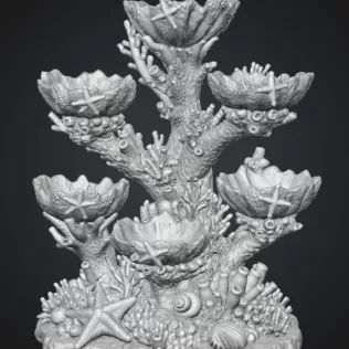Colorful Coral Reef Tree Organizer STL File for 3D Print - Model thumbnail 13