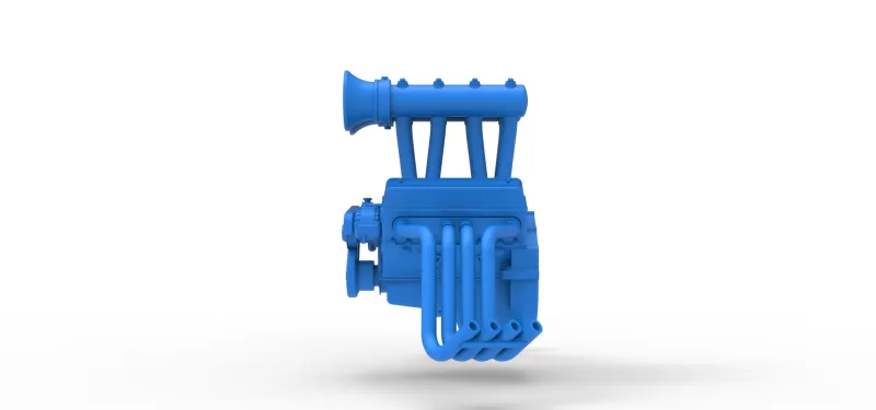 Engine V8 for vintage dragster Version 11 Scale 1:25 - Model preview 8