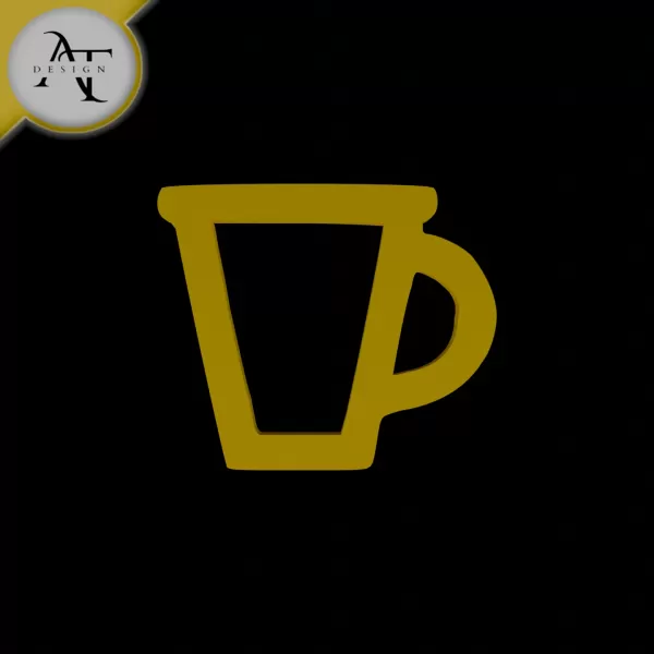 Simple Coffee Cup Symbol - 2D Art - Model preview 1