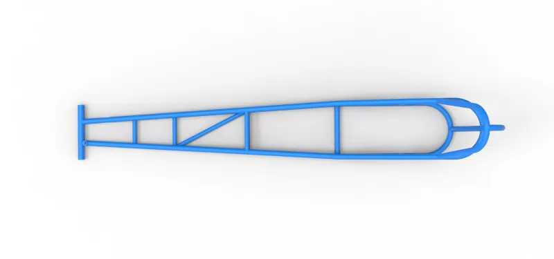 Frame of old school Front engine dragster Version 8 Scale 1:25 - Model preview 8