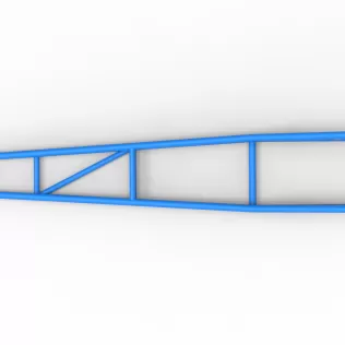 Frame of old school Front engine dragster Version 8 Scale 1:25 - Model thumbnail 8