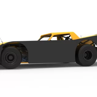 Vintage Dirt late model Race car V5 while turning Scale 1:25 - Model thumbnail 2