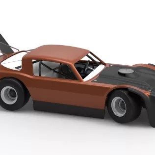 Vintage Dirt late model Race car V4 while turning Scale 1:25 - Model thumbnail 24