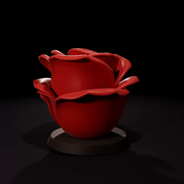 Rosa molde vela /Rose candle mold - Model preview 3