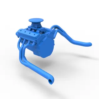 Engine of Vintage Asphalt Modified stock car Scale 1:25 - Model thumbnail 10