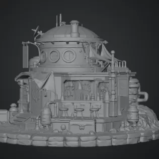 🚀 Desert Outpost Cantina STL File for 3D Print - Model thumbnail 14