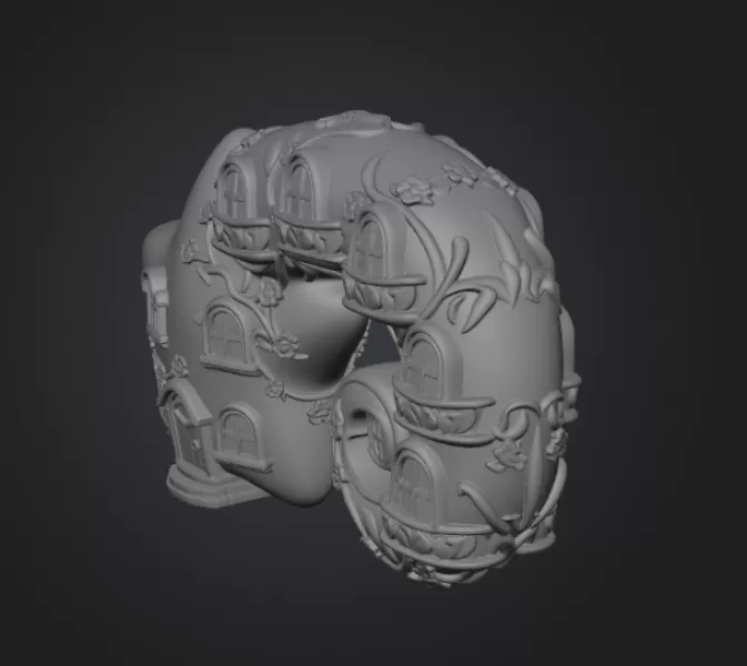 Fantasy Star House Magical Spiral Bookend STL File 3D Printable - Model preview 9