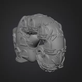 Fantasy Star House Magical Spiral Bookend STL File 3D Printable - Model thumbnail 9