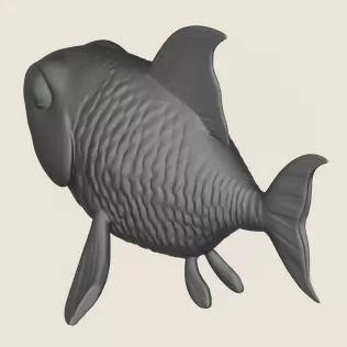 Fish 04 Print Ready 3D Model